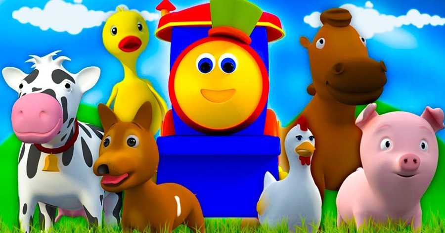 Can you identify the types of animals on the train?