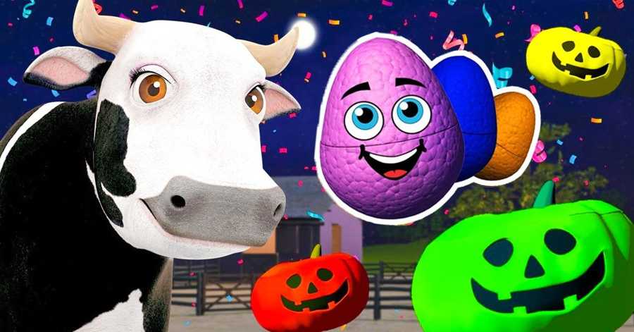 La vaca conoce a los alegres huevos